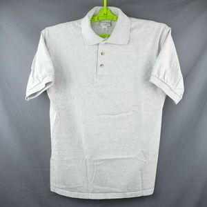 Anvil Polo Shirt Medium Gray Cotton